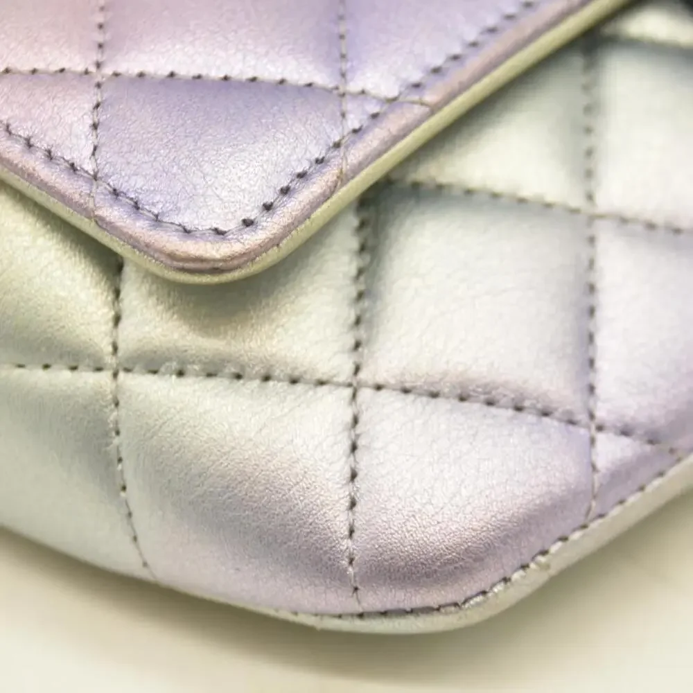 Chanel Gradient Metallic Calfskin Quilted Glasses Case